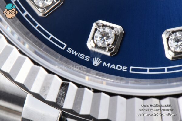 DateJust 36MM 126234 904L VSF Blue Dial Diamond Marker Jubilee Bracelet VS3235 - Image 9
