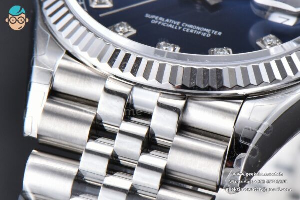 DateJust 36MM 126234 904L VSF Blue Dial Diamond Marker Jubilee Bracelet VS3235 - Image 10