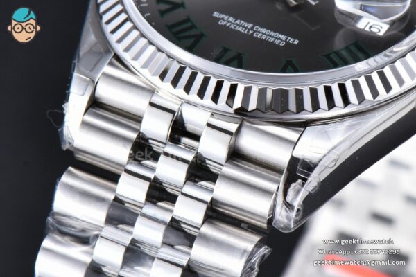 DateJust 36MM 126234 VSF Wimbledon Gray Dial Green Marker Jubilee Bracelet VS3235 - Image 10
