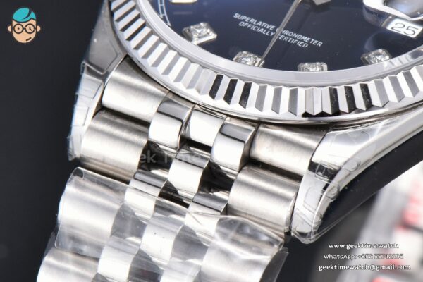DateJust 36MM 904L VSF Blue Dial Diamond Marker Jubilee VS3235 - Image 11
