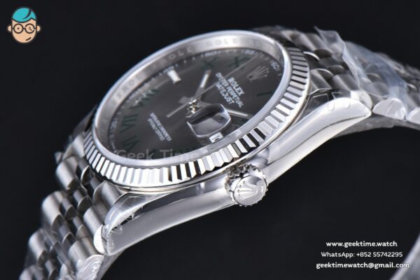 DateJust 36MM 126234 VSF Wimbledon Gray Dial Green Marker Jubilee Bracelet VS3235 - Image 11