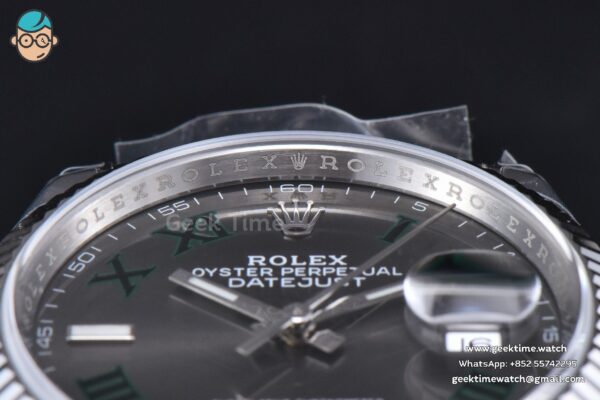 DateJust 36MM 126234 VSF Wimbledon Gray Dial Green Marker Jubilee Bracelet VS3235 - Image 12