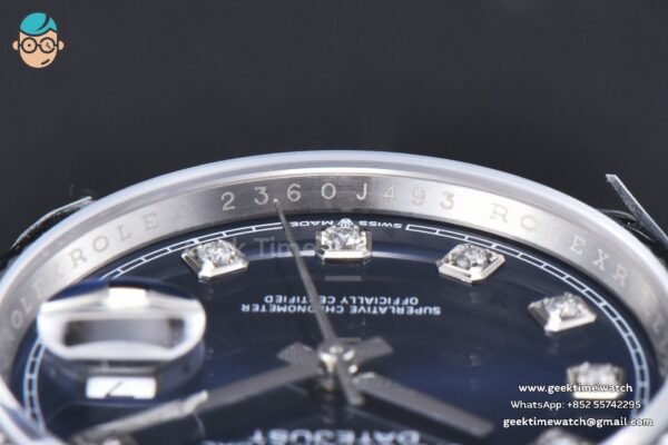 DateJust 36MM 126234 904L VSF Blue Dial Diamond Marker Jubilee Bracelet VS3235 - Image 13