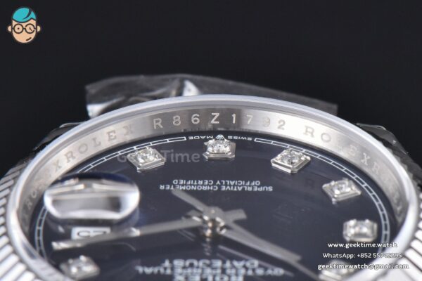 DateJust 36MM 904L VSF Blue Dial Diamond Marker Jubilee VS3235 - Image 13