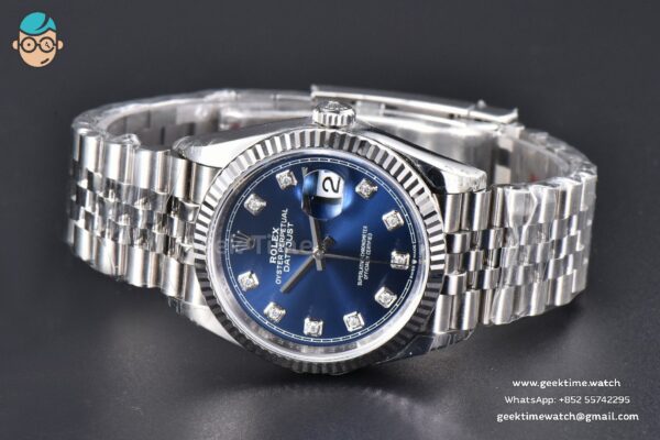 DateJust 36MM 904L VSF Blue Dial Diamond Marker Jubilee VS3235 - Image 15