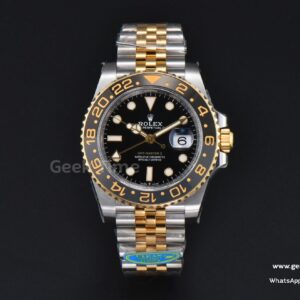 GMT Master II 126713 40mm Clean CF YG/SS schwarz-graue Lünette schwarzes Zifferblatt Jubilee-Armband DD3285