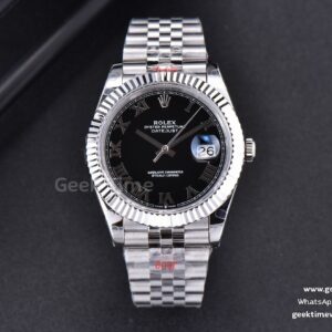 DateJust 41mm SS GMF Black Dial Roma Marker Fluted Bezel Jubilee Bracelet VR3235