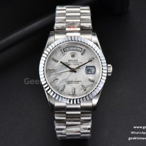 Day-Date 36mm GMF Meteorite Dial Diamond Marker SS Bracelet A3235