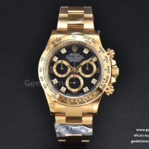 Daytona 116508 YG Clean CF Black Dial Diamond Marker YG Bracelet A4130