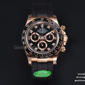 Daytona 116515 RG APSF Black Dial Ceramic Bezel Diamond Marker Oysterflex Strap Tungsten Version SH4130