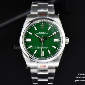 Oyster Perpetual 124300 41mm EWF grünes Zifferblatt SS-Armband A3230