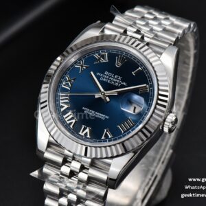 DateJust 41MM 126334 904L ARF Fluted Bezel Blue Dial Roma Marker Jubilee Bracelet 2824