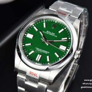 Oyster Perpetual 124300 41mm EWF Green Dial SS Bracelet A3230