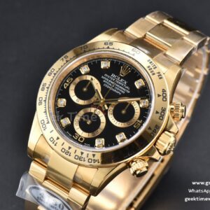 Daytona 116508 YG Clean CF Black Dial Diamond Marker YG Bracelet A4130