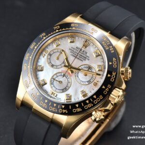 Daytona 116518 YG Clean CF MOP Dial Diamond Marker Oysterflex Strap A4130