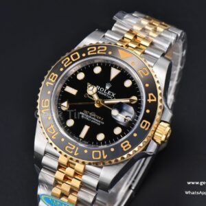 GMT Master II 126713 40mm Clean CF YG/SS Black/Gray Bezel Black Dial Jubilee Bracelet DD3285