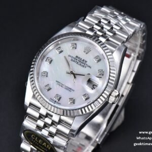 DateJust 36MM 126234 Clean CF MOP Dial Diamond Marker Jubilee Bracelet VR3235