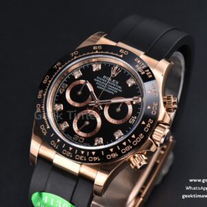 Daytona 116515 RG APSF Black Dial Ceramic Bezel Diamond Marker Oysterflex Strap Tungsten Version SH4130