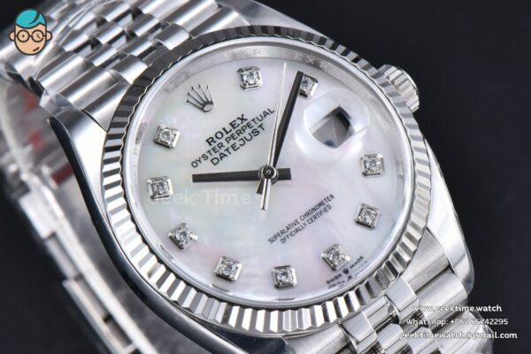DateJust 36MM 126234 Clean CF MOP Dial Diamond Marker Jubilee Bracelet VR3235 - Image 14