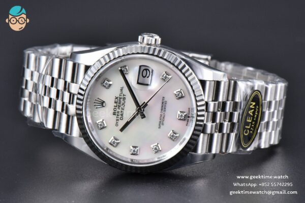 DateJust 36MM 126234 Clean CF MOP Dial Diamond Marker Jubilee Bracelet VR3235 - Image 15