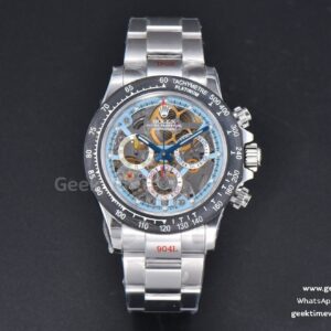 Daytona Montoya Customized Noob Carbon Filber Colorful Skeleton Dial SS Bracelet SS4130