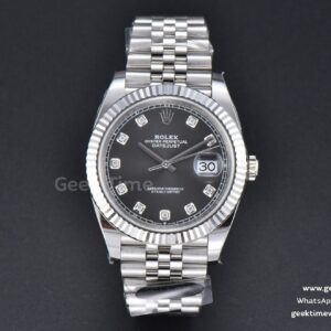 DateJust 41mm 126334 904L CF Gray Dial Diamond Marker Jubilee Bracelet VR3235