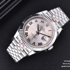 DateJust 41mm SS GMF Silver Dial Roma Marker Fluted Bezel Jubilee Bracelet VR3235