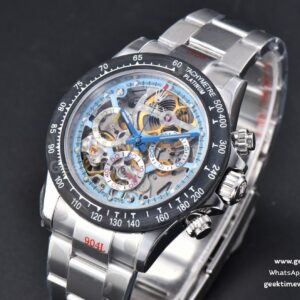Daytona Montoya Customized Noob Carbon Filber Colorful Skeleton Dial SS Bracelet SS4130