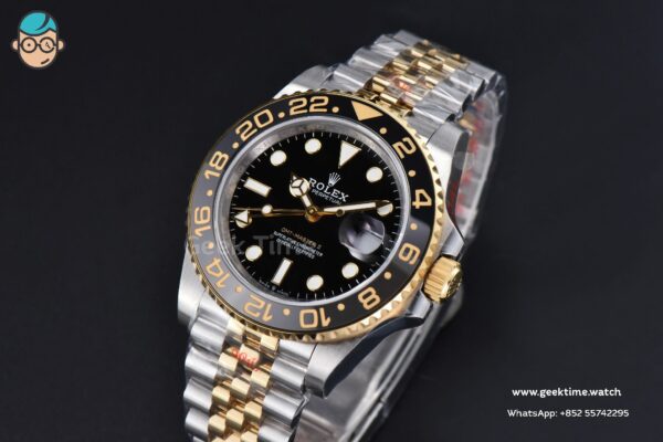 GMT Master II 126713 40mm GMF 904L YG/SS Black/Gray Bezel Black Dial Jubilee Bracelet SH3285