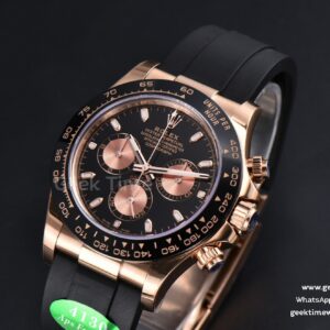 Daytona 116515 RG APSF Black Dial Ceramic Bezel Lume Marker Oysterflex Strap Tungsten Version SH4130