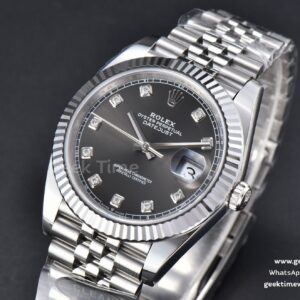 DateJust 41MM 126334 904L CF Gray Dial Diamond Marker Jubilee Bracelet VR3235