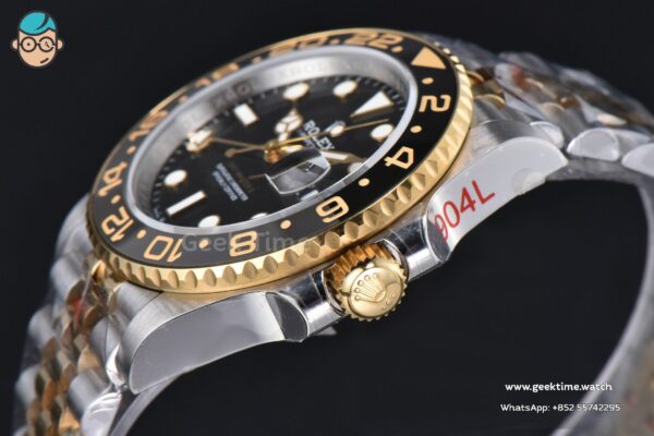 GMT Master II 126713 40mm GMF 904L YG/SS Black/Gray Bezel Black Dial Jubilee Bracelet SH3285 - Image 10