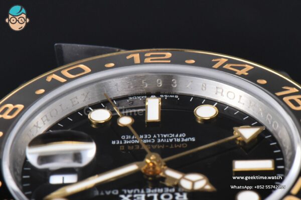 GMT Master II 126713 40mm GMF 904L YG/SS Black/Gray Bezel Black Dial Jubilee Bracelet SH3285 - Image 13