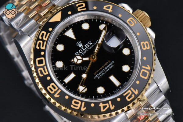 GMT Master II 126713 40mm GMF 904L YG/SS Black/Gray Bezel Black Dial Jubilee Bracelet SH3285 - Image 14
