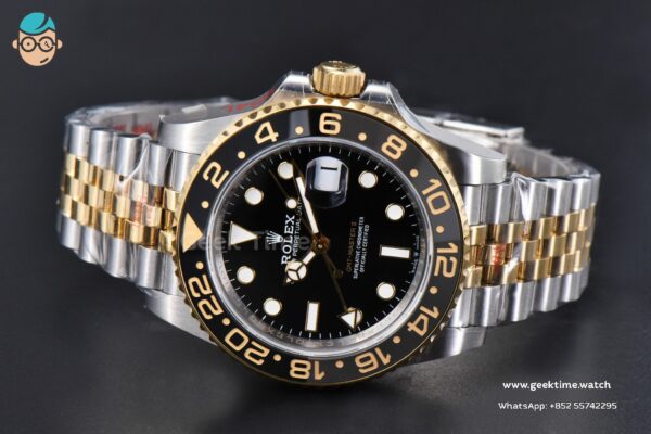 GMT Master II 126713 40mm GMF 904L YG/SS Black/Gray Bezel Black Dial Jubilee Bracelet SH3285 - Image 15
