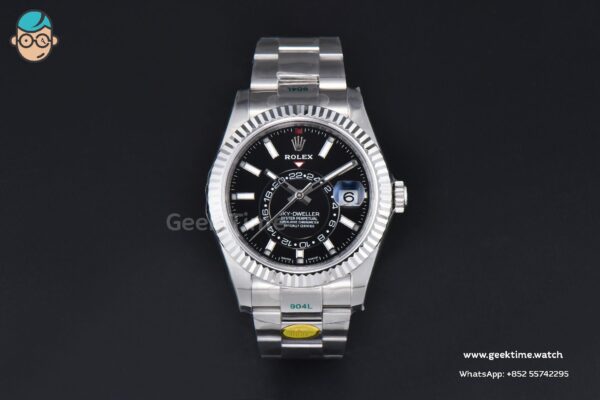 Sky-Dweller 326934 42mm ZF 904L Black Dial SS Bracelet A2824