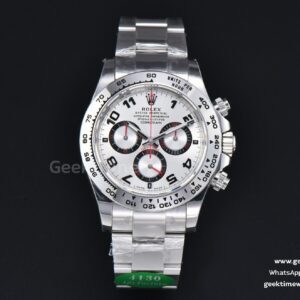 Daytona 116509 SS APSF White Dial Digital Marker SS Bracelet SH4130