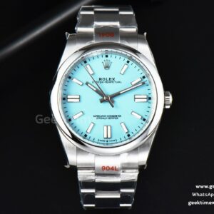 Oyster Perpetual 124300 41mm EWF Tiffany-Zifferblatt SS-Armband A3230