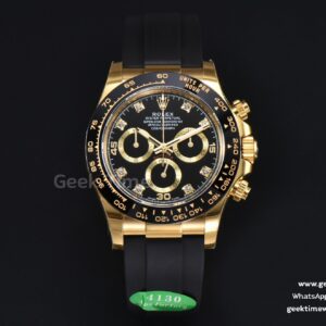 Daytona 116518 YG APSF Black Dial Ceramic Bezel Diamond Marker Oysterflex Strap Tungsten Version SH4130
