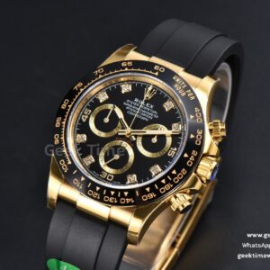 Daytona 116518 YG APSF Black Dial Ceramic Bezel Diamond Marker Oysterflex Strap Tungsten Version SH4130