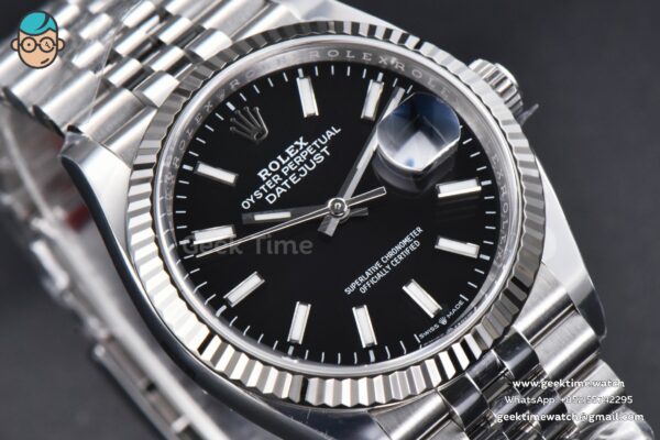 DateJust 36MM 126234 Clean CF Black Dial Jubilee Bracelet VR3235 - Image 9