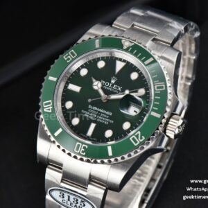 Submariner 116610 LV 40mm Clean CF Green Ceramic Green Dial SS Bracelet VS3135