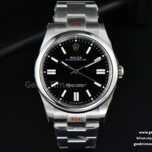 Oyster Perpetual 124300 41mm EWF schwarzes Zifferblatt SS-Armband A3230