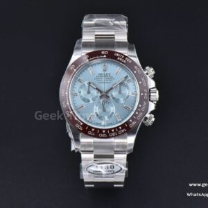 Daytona 116506 40mm Clean CF Ice Blue Dial Moissanite Markers SS Bracelet SA4130