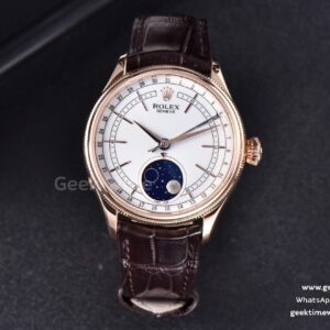 Cellini 50535 40mm Moonphase RG White Dial KZF Asia 3195 Mod