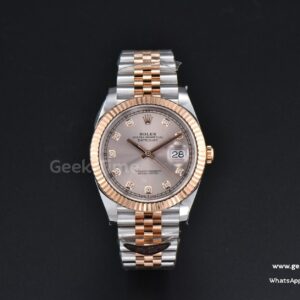 DateJust 41mm 126331 Clean CF RG/SS RG Dial Diamond Marker Jubilee Bracelet VR3235