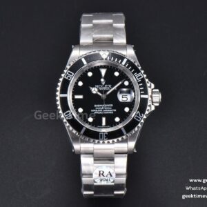 Submariner 16610 LN Black Bezel 904L 40mm RAF SS Bracelet SH3135 No Rehaut