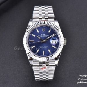 DateJust 41mm SS GMF Blue Dial Lume Marker Fluted Bezel Jubilee Bracelet VR3235