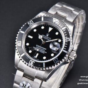 Submariner 16610 LN Black Bezel 904L 40MM RAF SS Bracelet SH3135 No Rehaut