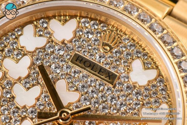DateJust 31MM Ladies 904L YG WF Diamond Butterfly Dial Oyster Bracelet A2671 - Image 4